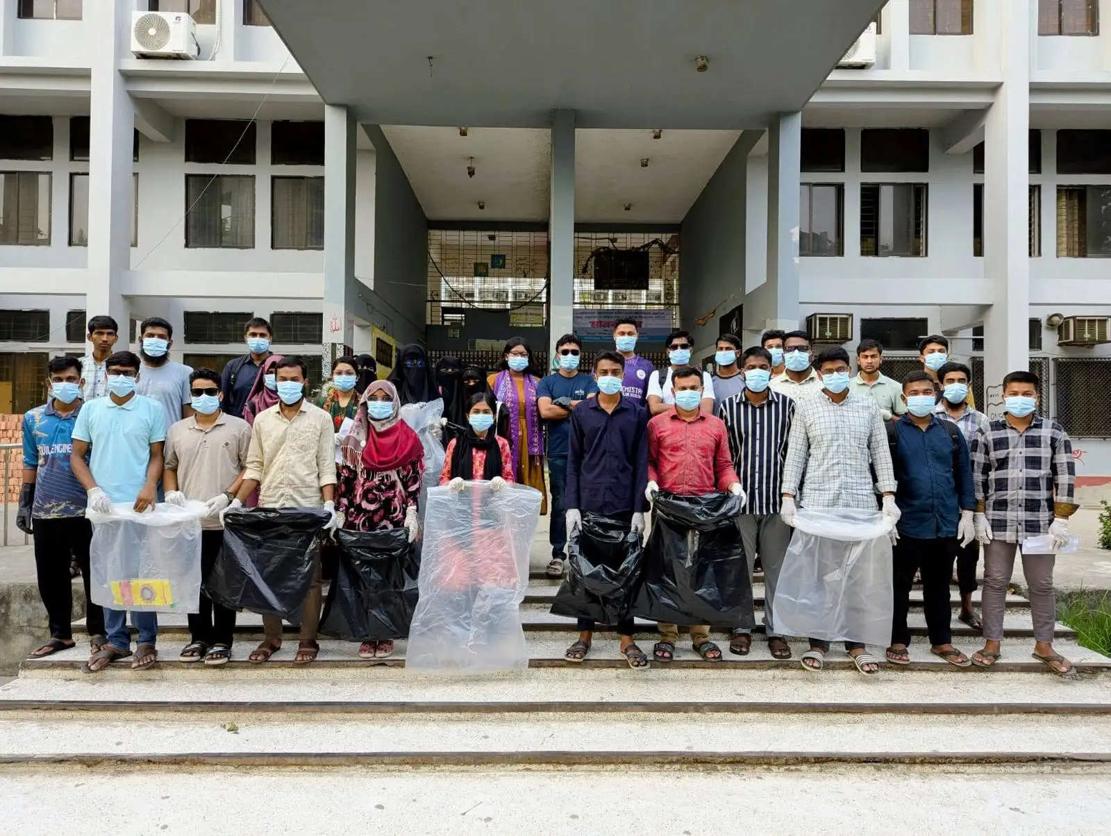 Plastic collection campaign team